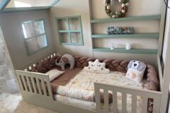 Bebemin Dünyası Maral Montessori Karyola Örgülü Seti