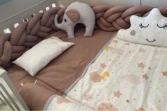 Bebemin Dünyası Maral Montessori Karyola Örgülü Seti