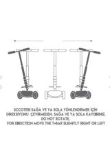 Wheels Led Işıklı 3 Tekerlekli Yükseklik Ayarlı Twist Scooter