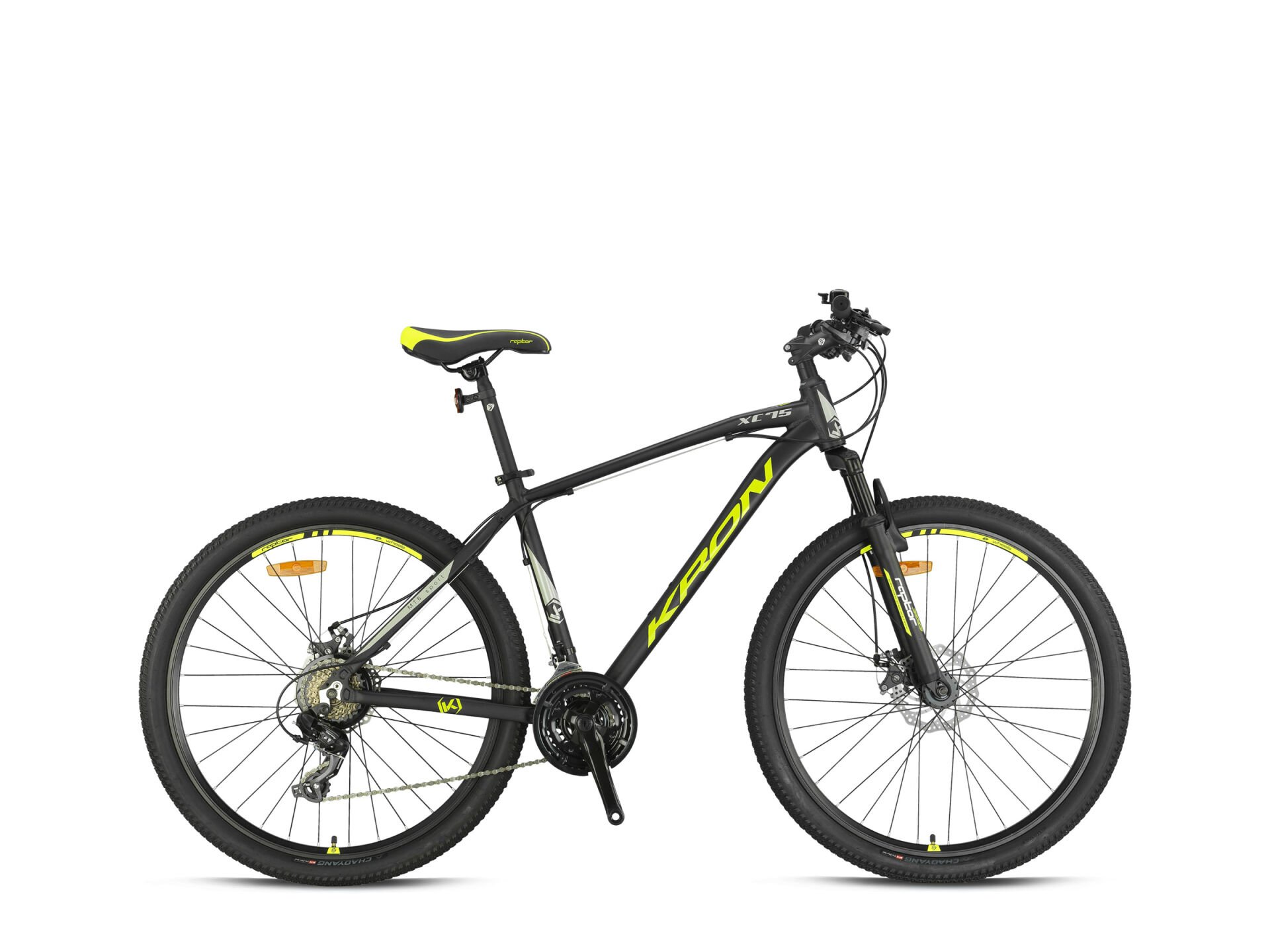 XC 75 - 27,5'' MTB - 16' - 21 Vites - V.B. 2025 MODEL MAT SİYAH-NEON SARI/BEJ