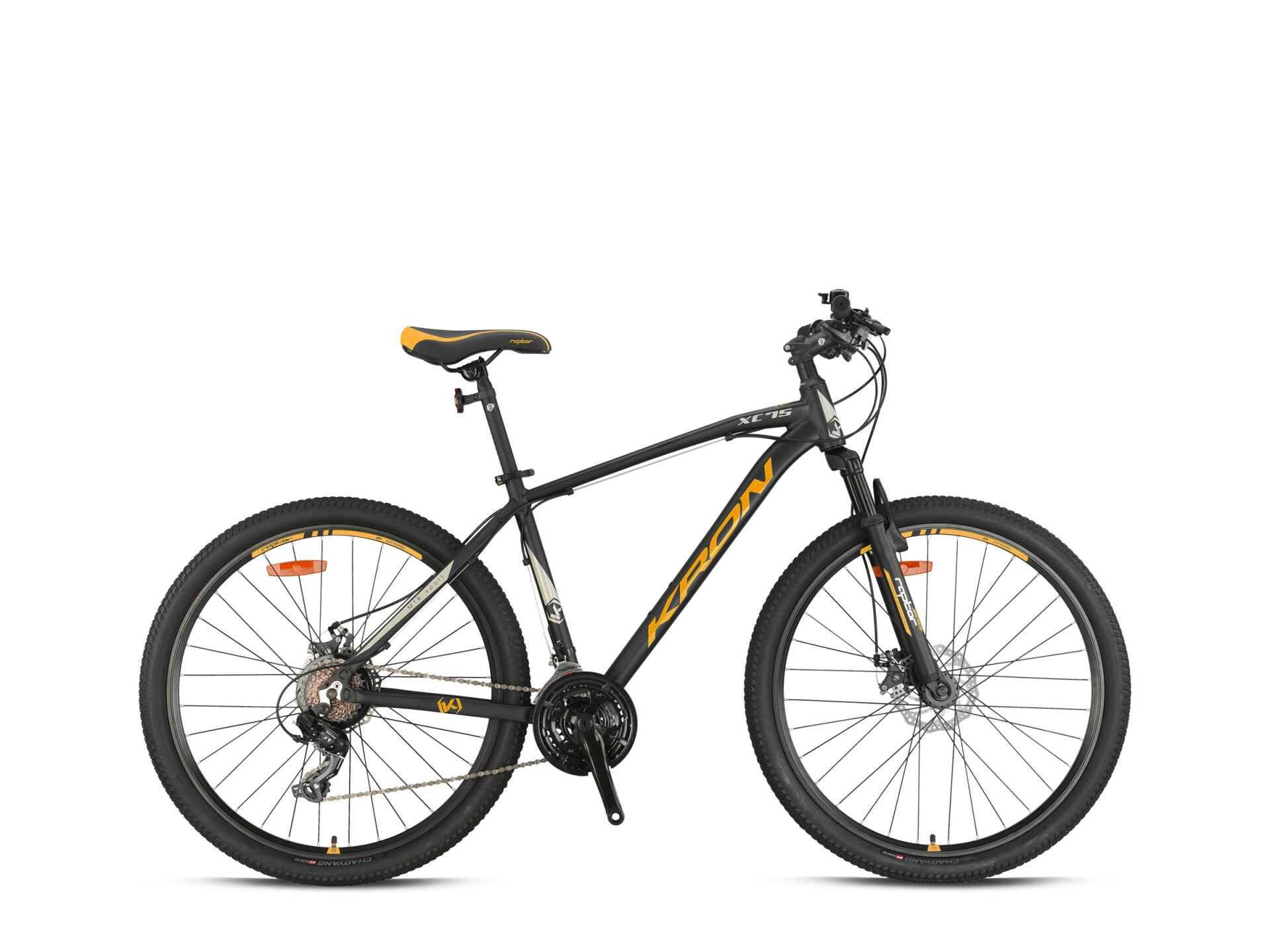 XC 75 - 27,5'' MTB - 16' - 21 Vites - V.B. 2025 MODEL MAT SİYAH-NEON TURUNCU/BEJ