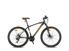 XC 75 - 27,5'' MTB - 16' - 21 Vites - V.B. 2025 MODEL MAT SİYAH-NEON TURUNCU/BEJ