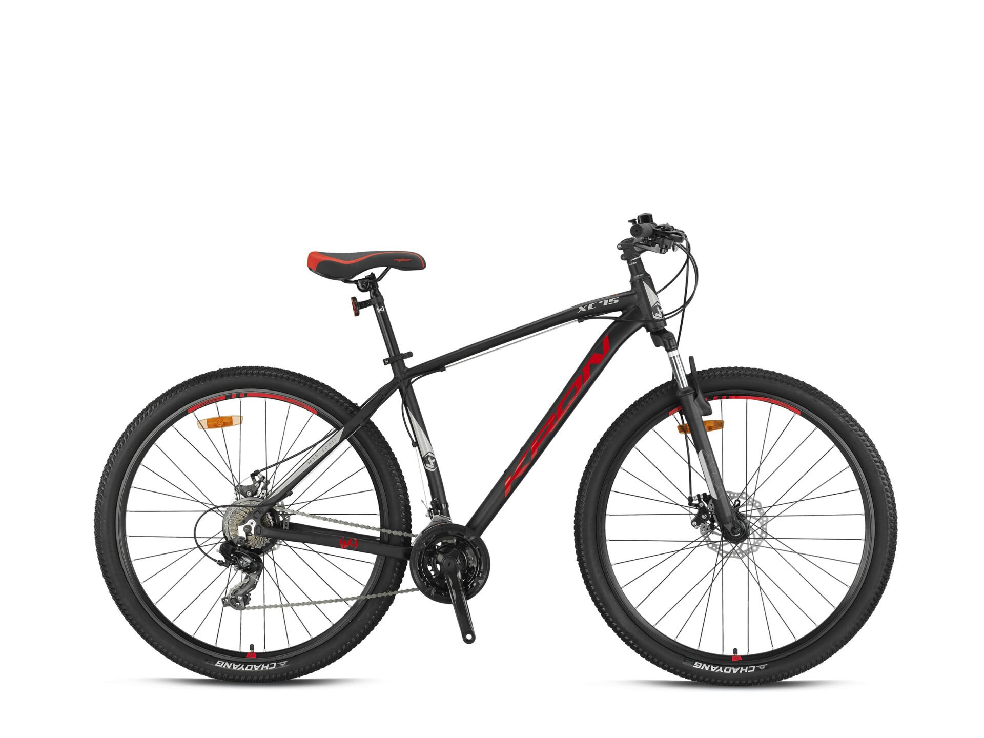 XC 75 - 27,5'' MTB - 16' - 21 Vites - V.B. 2025 MODEL MAT SİYAH-KIRMIZI/BEJ