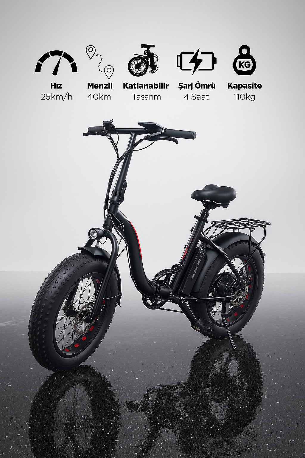 Bike - S Model Elektrikli Katlanılabilir Bisiklet