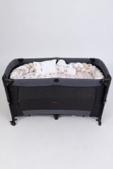 MARAL Örgülü Park Beşik Uyku Seti Kahverengi 70x110, 70x120, 70x130, 60x120