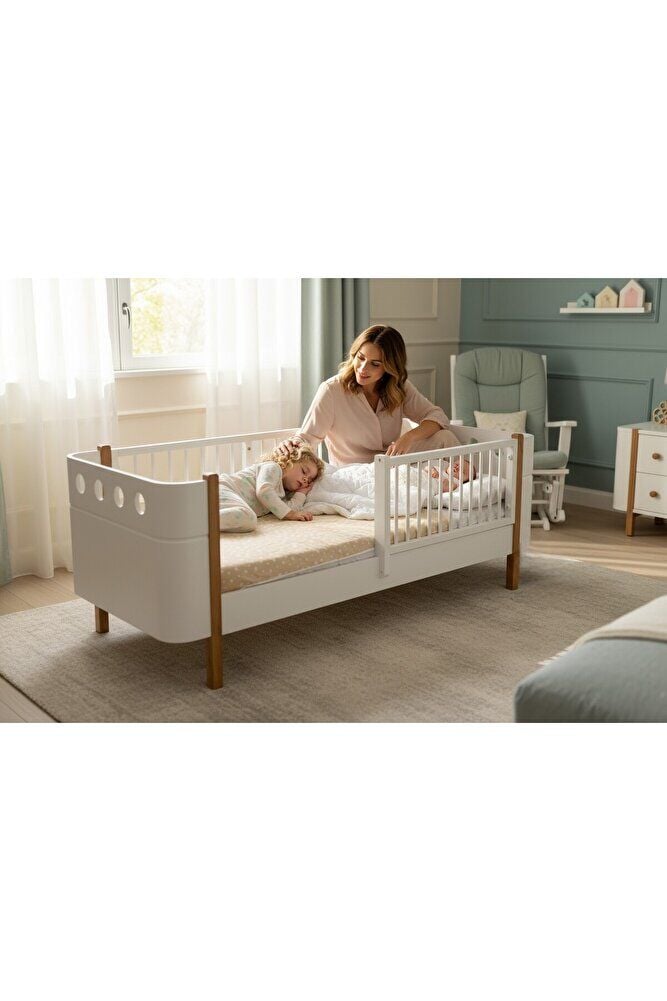 Sahra 90x190 Ölçülerinde Yatak Uyumlu Karyola %100 Mdf Bebek Ve Çocuk Montessori