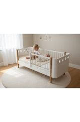 Sahra 90x190 Ölçülerinde Yatak Uyumlu Karyola %100 Mdf Bebek Ve Çocuk Montessori