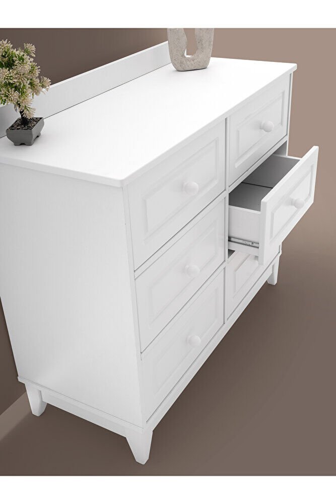 Aymini Assos Çok Amaçlı Dolap , Çekmeceli Şifonyer , Kapaklı Şifonyer 6 Çekmeceli Şifonyer