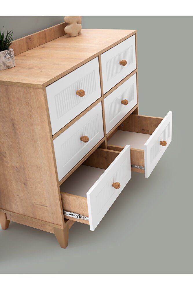 Aymini Strada Çok Amaçlı Dolap , Çekmeceli Şifonyer , Kapaklı Şifonyer 6 Çekmeceli Şifonyer