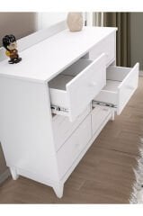 Aymini Nest Çok Amaçlı Dolap , Çekmeceli Şifonyer , Kapaklı Şifonyer 6 Çekmeceli Şifonyer
