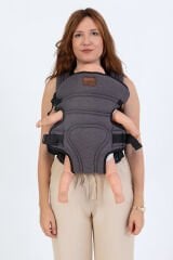 Cozibo Premium Lüks Bel Destekli Bebek Kanguru Antrasit - Ergonomi, Kolay Kullanım ve Modern Tasarım