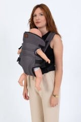 Cozibo Premium Lüks Bel Destekli Bebek Kanguru Antrasit - Ergonomi, Kolay Kullanım ve Modern Tasarım