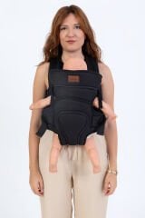 Cozibo Premium Lüks Bel Destekli Bebek Kanguru Siyah - Ergonomi, Kolay Kullanım ve Modern Tasarım