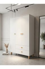 Aura Genç Odası - 3'lü Genç Odası Takımı - 3 Kapılı Dolap - Çalışma Masası - Kitaplık