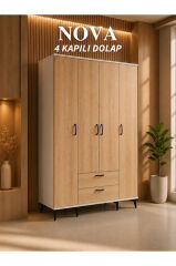 Nova 4 Kapılı 2 Çekmeceli Dolap, Gardrop