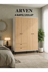 Arven 4 Kapılı 2 Çekmeceli Dolap, Gardrop
