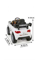 Jaguar 12 V Uzaktan Kumandalı Akülü Araba Beyaz