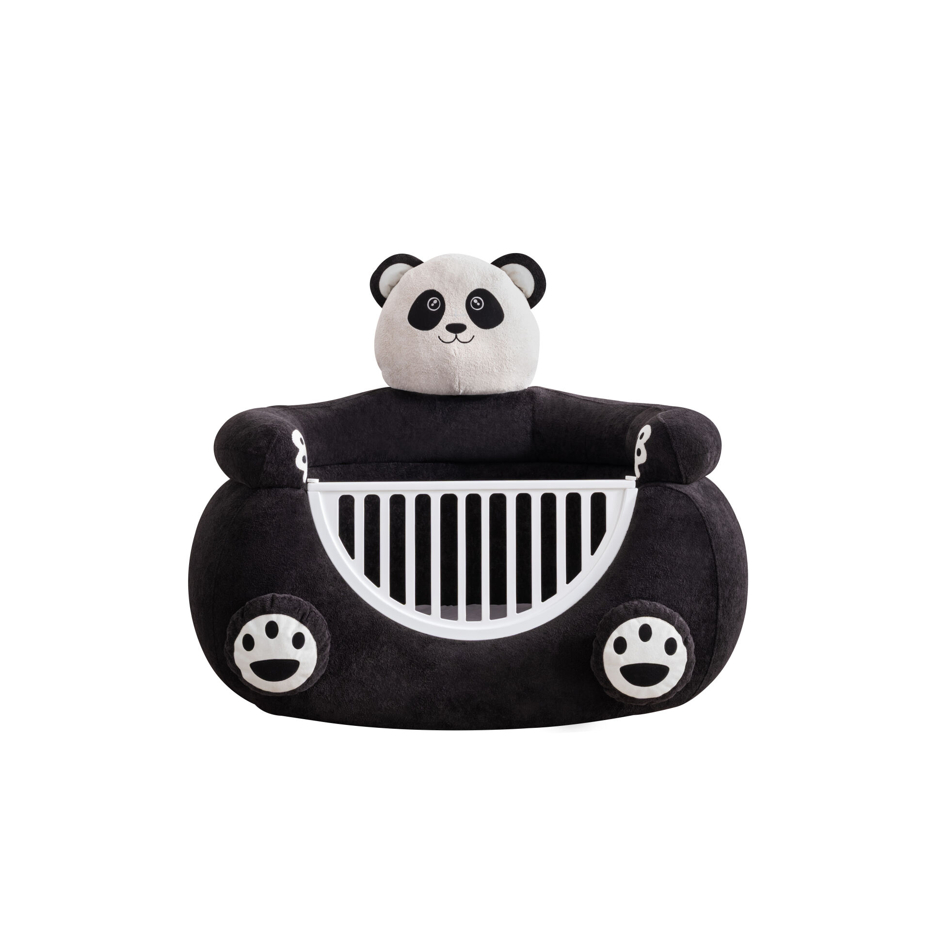 COZİBO Panda Peluş Kumaşlı, Sallanabilir ve Koltuğa Dönüşebilen Beşik