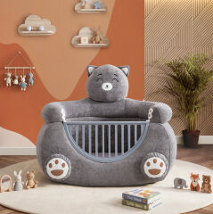 COZİBO Kedi Peluş Kumaşlı, Sallanabilir ve Koltuğa Dönüşebilen Beşik