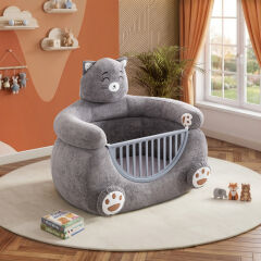 COZİBO Kedi Peluş Kumaşlı, Sallanabilir ve Koltuğa Dönüşebilen Beşik