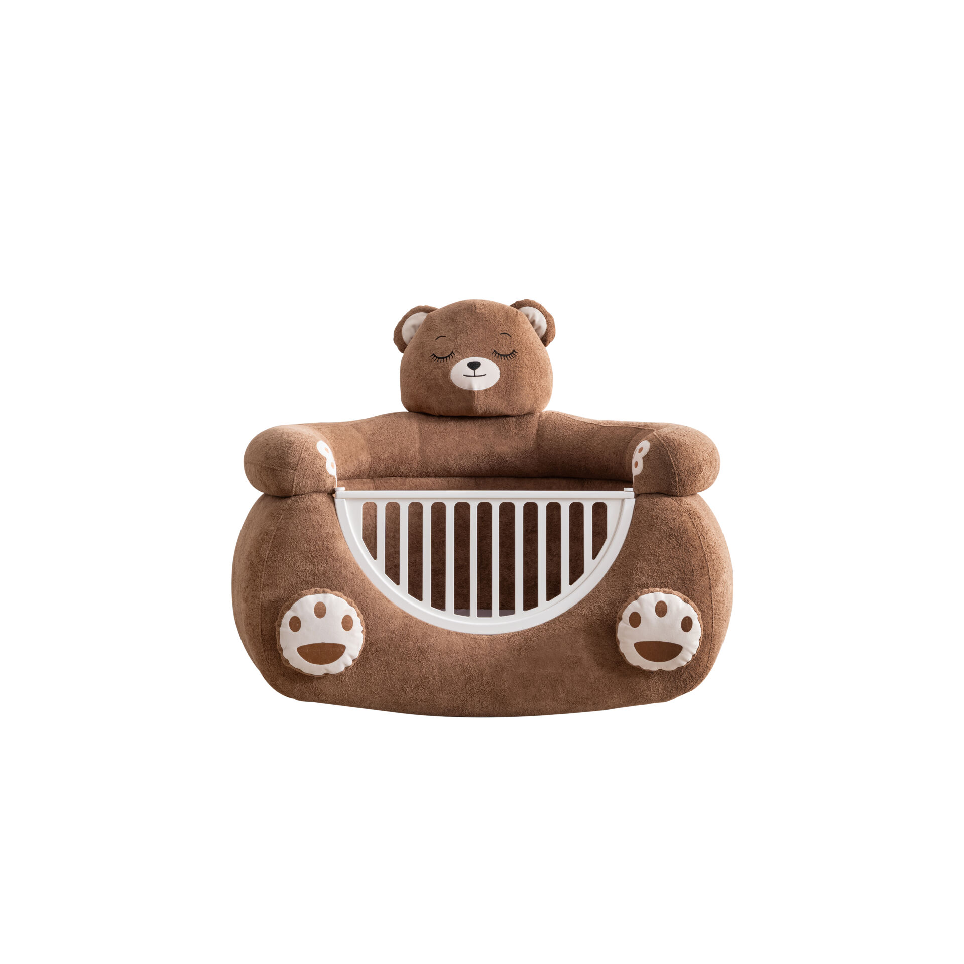 COZİBO Ayıcık Peluş Kumaşlı, Sallanabilir ve Koltuğa Dönüşebilen Beşik